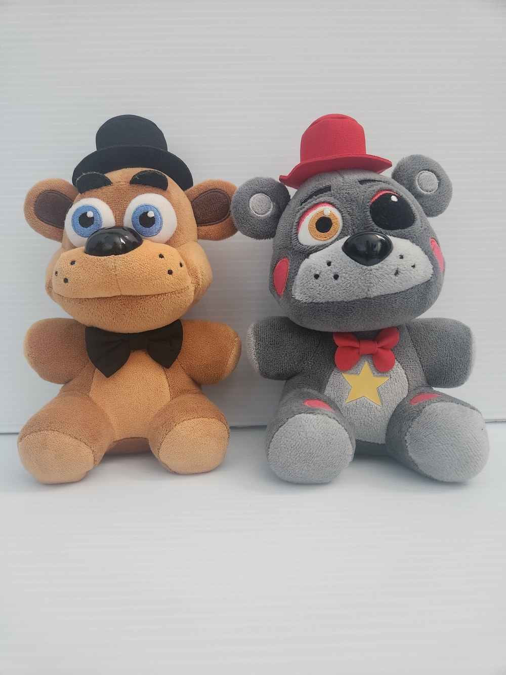 Funko Plush Bear Duo in Brown & Gray with Red Accents
